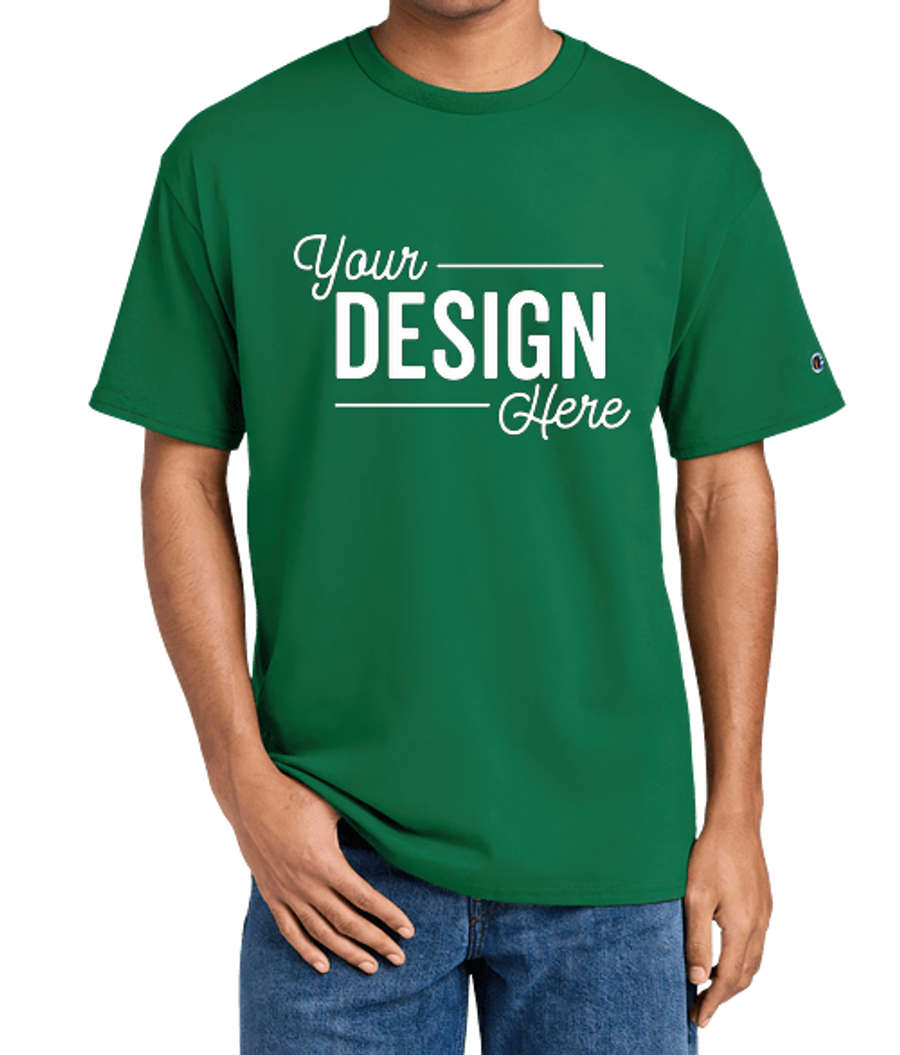 Champion Midweight Crewneck Jersey T-shirt in Kelly Green