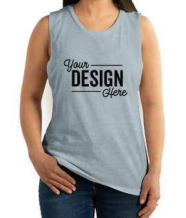 Next Level Women's Slim Fit Festival Muscle Tank - Color: Stonewash Denim
