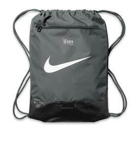 Nike Brasilia Recycled Drawstring Bag - Color: Flint Grey