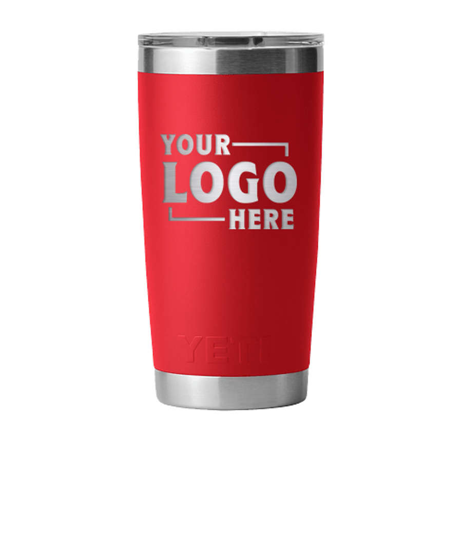 YETI Laser Engraved 20 oz. Rambler Insulated Tumbler with MagSlider Lid in Red-Rescue