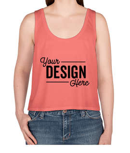 Bella + Canvas Women's Flowy Crop Tank - Color: Coral