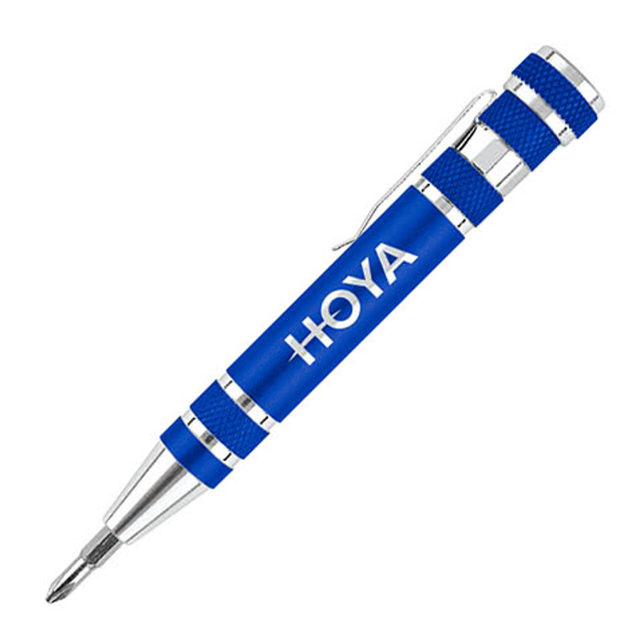 Laser Engraved Pocket Pal Aluminum Screwdriver Pen Tool in Gray