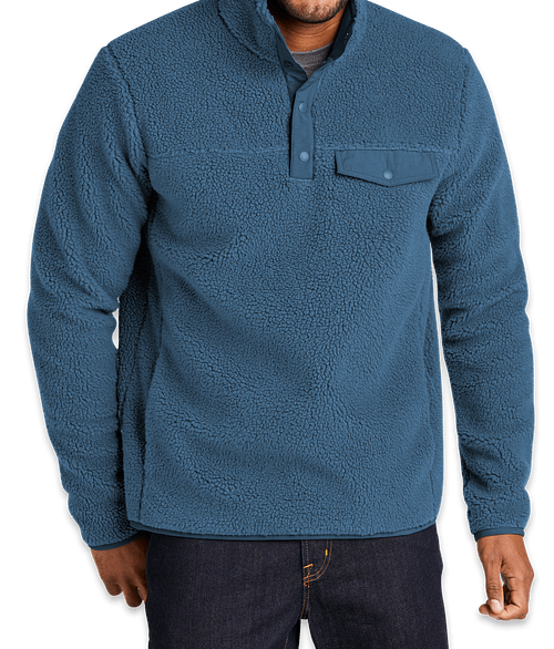 Port Authority Camp Fleece Snap Pullover in Regatta Blue