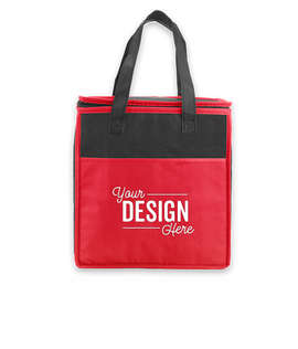 Insulated Non-Woven Grocery Tote - Color: Red