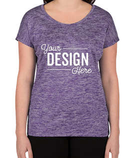 Sport-Tek Women's Electric Heather Performance Shirt - Color: Purple Electric