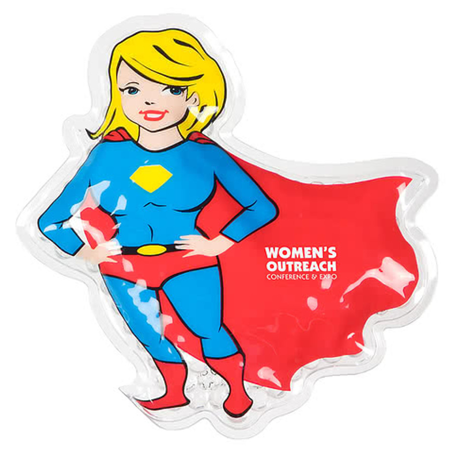 Super Heroine Hot/Cold Pack in Red/Blue