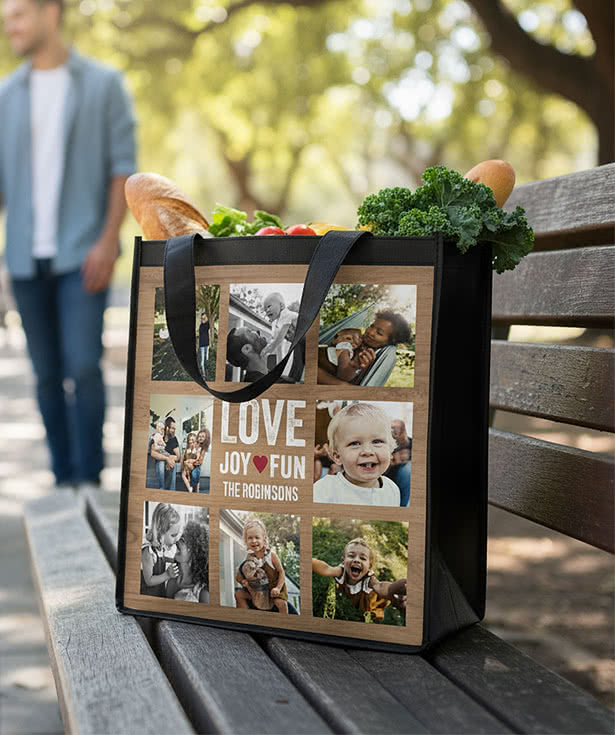 Full Color Recycled Grocery Tote Bag