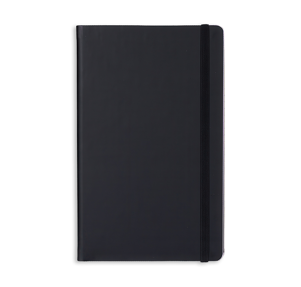 Castelli Debossed Black Laser Medio Lined Hard Cover Notebook-default