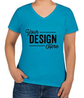 Anvil Women's Jersey V-Neck T-shirt