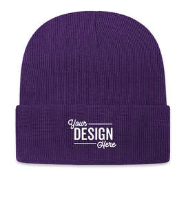 Cap America Knit Cuff Beanie - Color: Purple