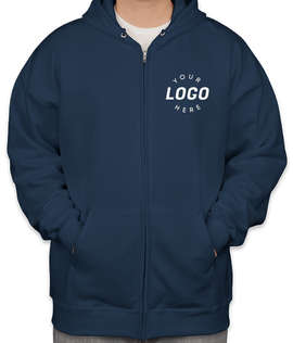 Hanes Ultimate Cotton Heavyweight Zip Hoodie - Color: Navy