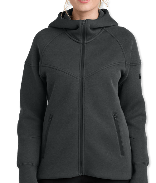 Nike Women's Tech Fleece Zip Hoodie in Anthracite Heather