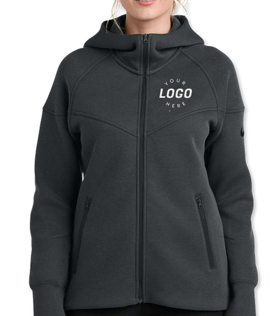 Nike Women's Tech Fleece Zip Hoodie in Anthracite Heather