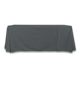 Full Color 6' LazerLine Throw Tablecloth - Color: Charcoal