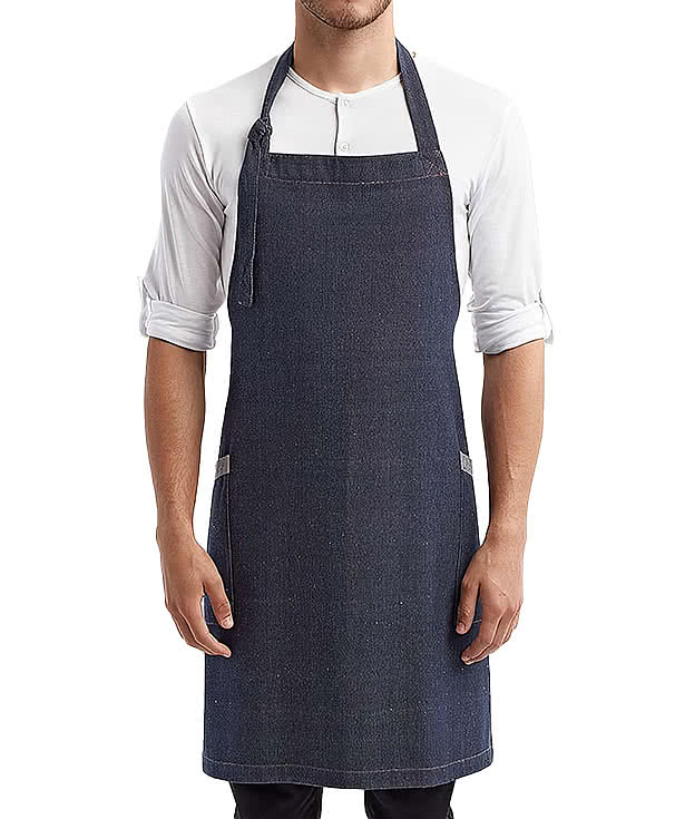 Artisan Collection Regenerate Recycled Full Length Two-Pocket Apron -Embroidered
