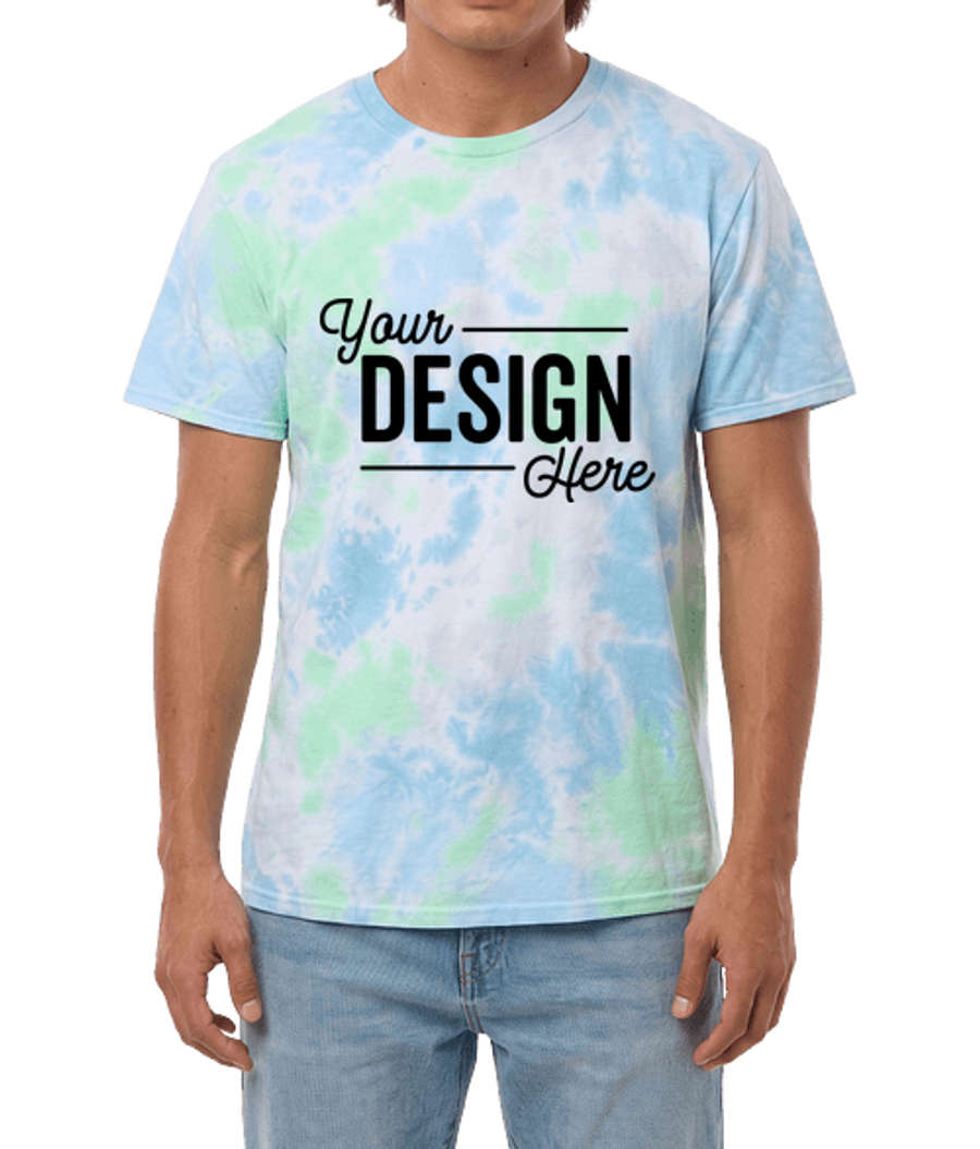 Colortone Vintage Tie-Dye Crewneck T-shirt in Wave
