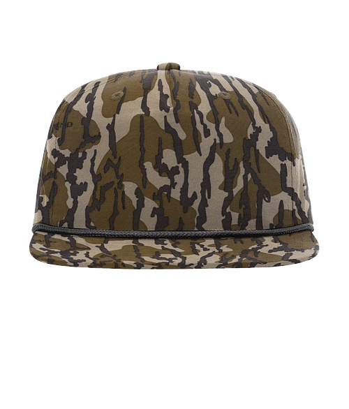 Richardson Umpqua Camo Snapback Baseball Hat - Embroidered in Mossy Oak Bottomland / Black
