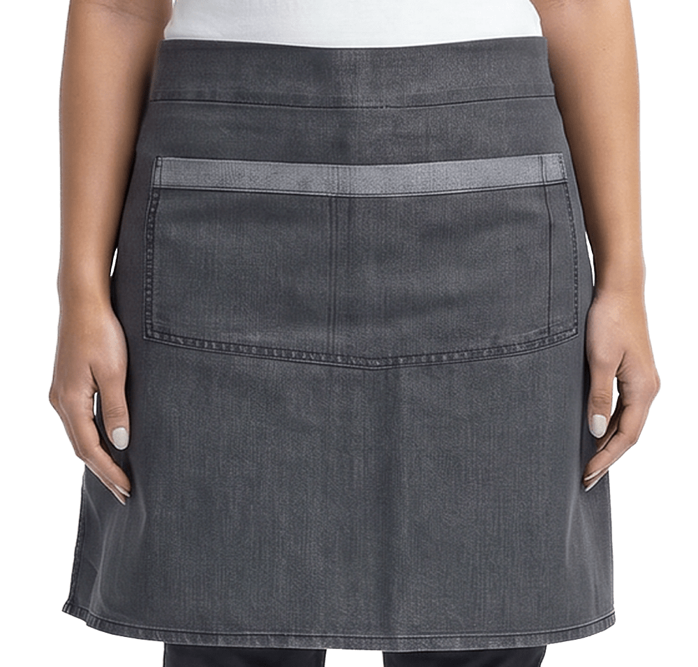 Artisan Collection Domain Contrast Denim Waist Apron - Embroidered-default