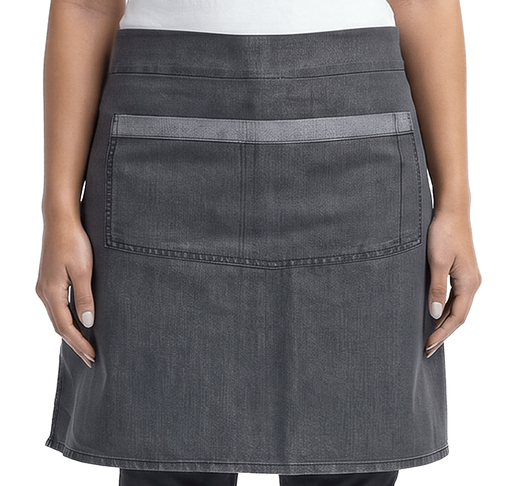 Artisan Collection Domain Contrast Denim Waist Apron - Printed-default