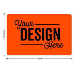 Full Color 18" X 11.5" Car Door Magnet - Color: Orange
