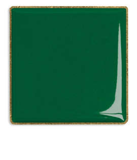 1" Square Lapel Pin - Color: Forest Green / Brass