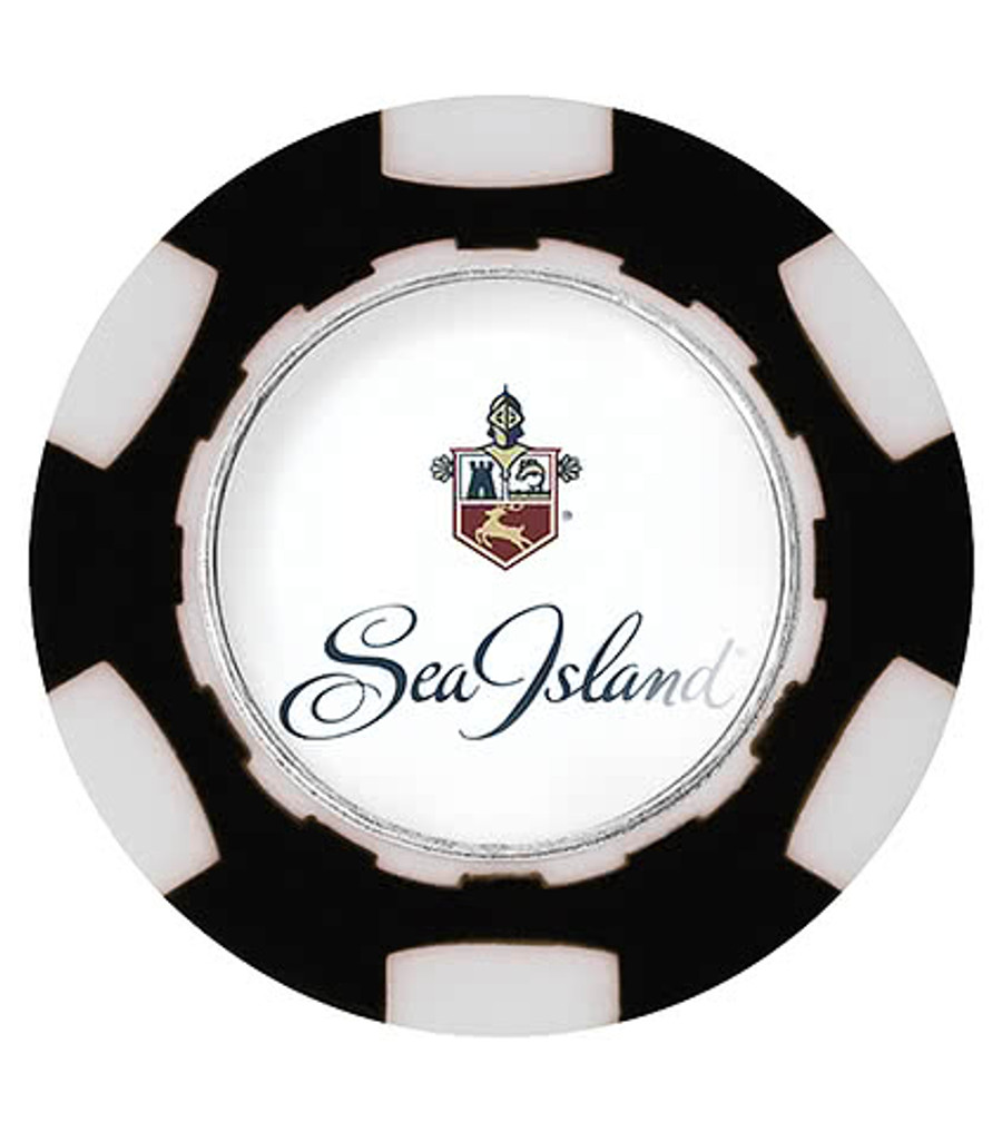 Ahead Poker Chip with Ball Marker in Black/White