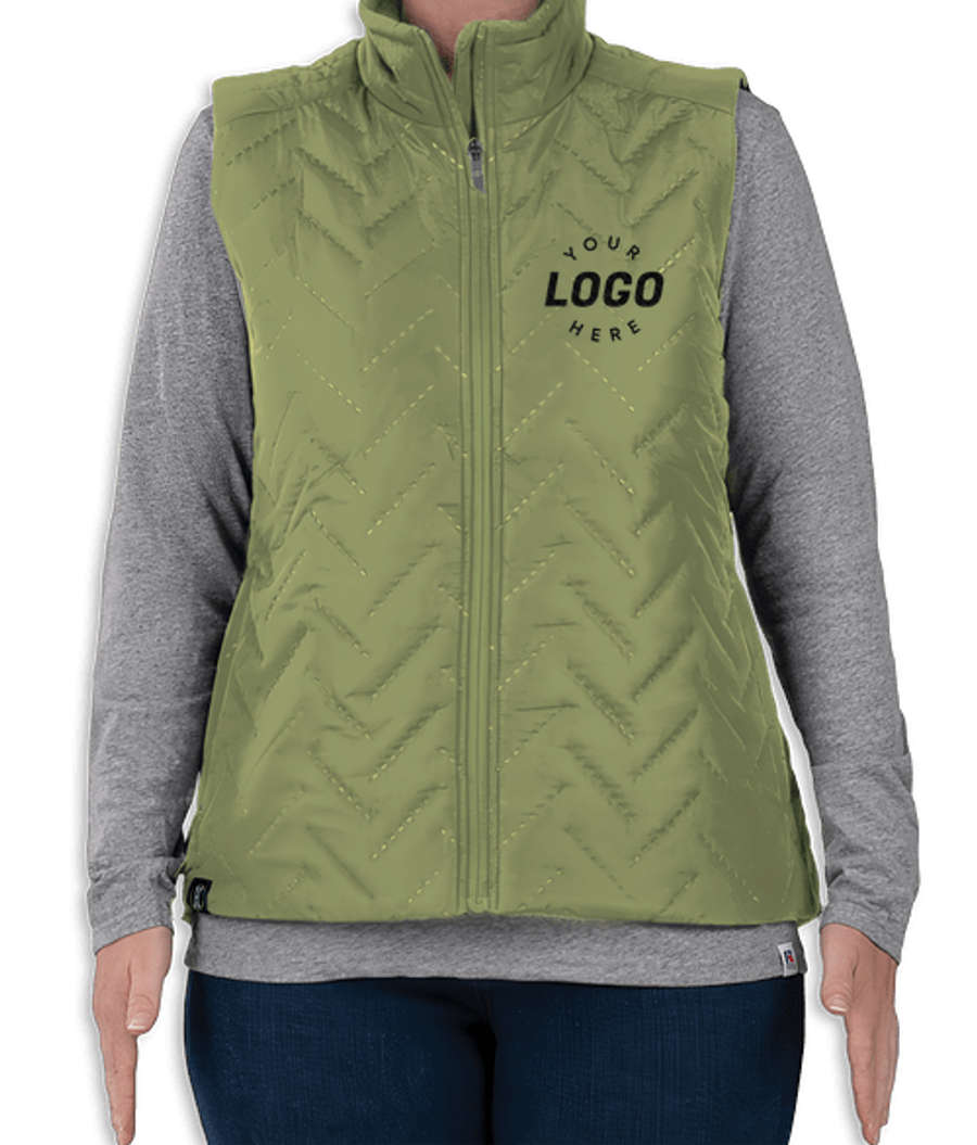Holloway Women's Repreve Recycled Quilted Vest in Olive