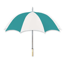 48" Arc Multi-Tone Golf Umbrella - Color: White / Teal