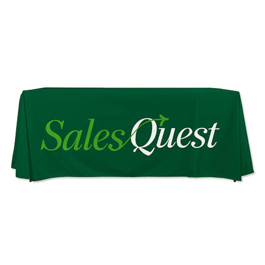 Full Color 8' Throw Tablecloth in Maroon