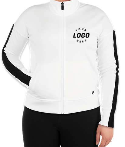 New Era Women's Track Jacket - White / Black