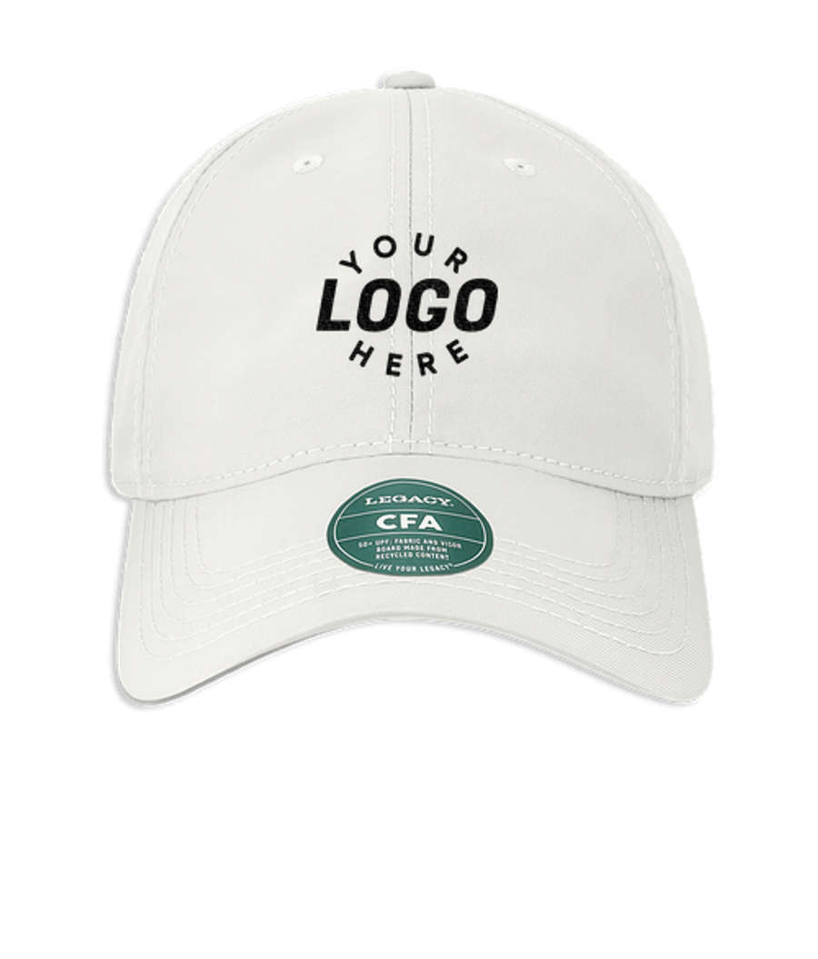 Legacy Cool Fit Adjustable Recycled Baseball Hat in White