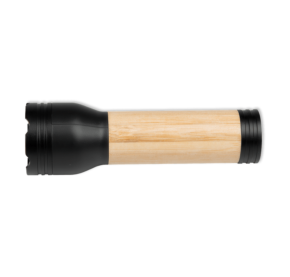 Laser Engraved Bamboo Rechargeable LED Flashlight-default