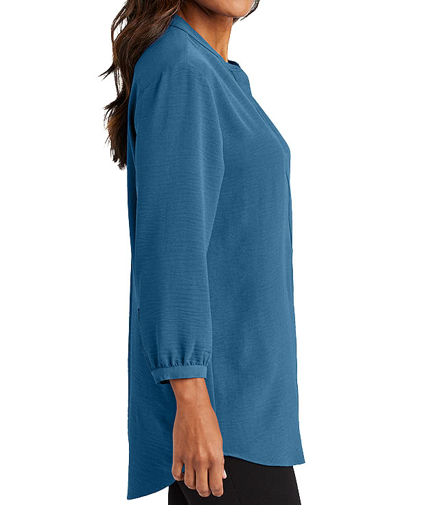 Port Authority Women's 3/4 Sleeve Textured Crepe Tunic