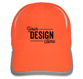Big Accessories Colorblock Performance Running Hat - Color: Bright Orange