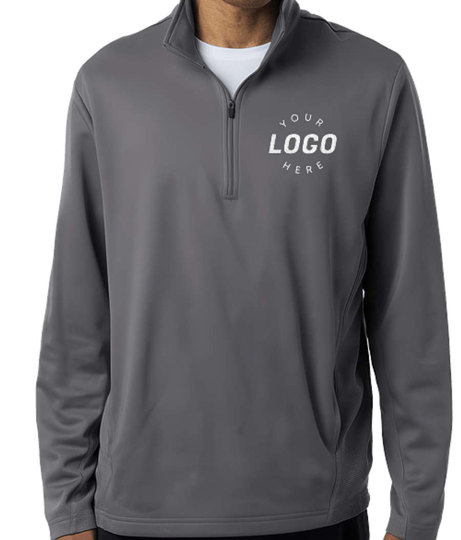 Team 365 Squad Cadet Tech Fleece Quarter Zip Pullover - Embroidered in Sport Graphite