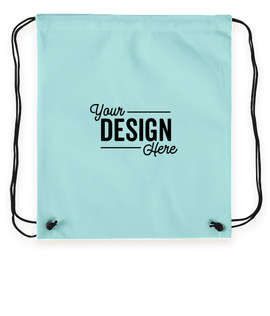 Promotional Non-Woven Drawstring Bag - Color: Aqua