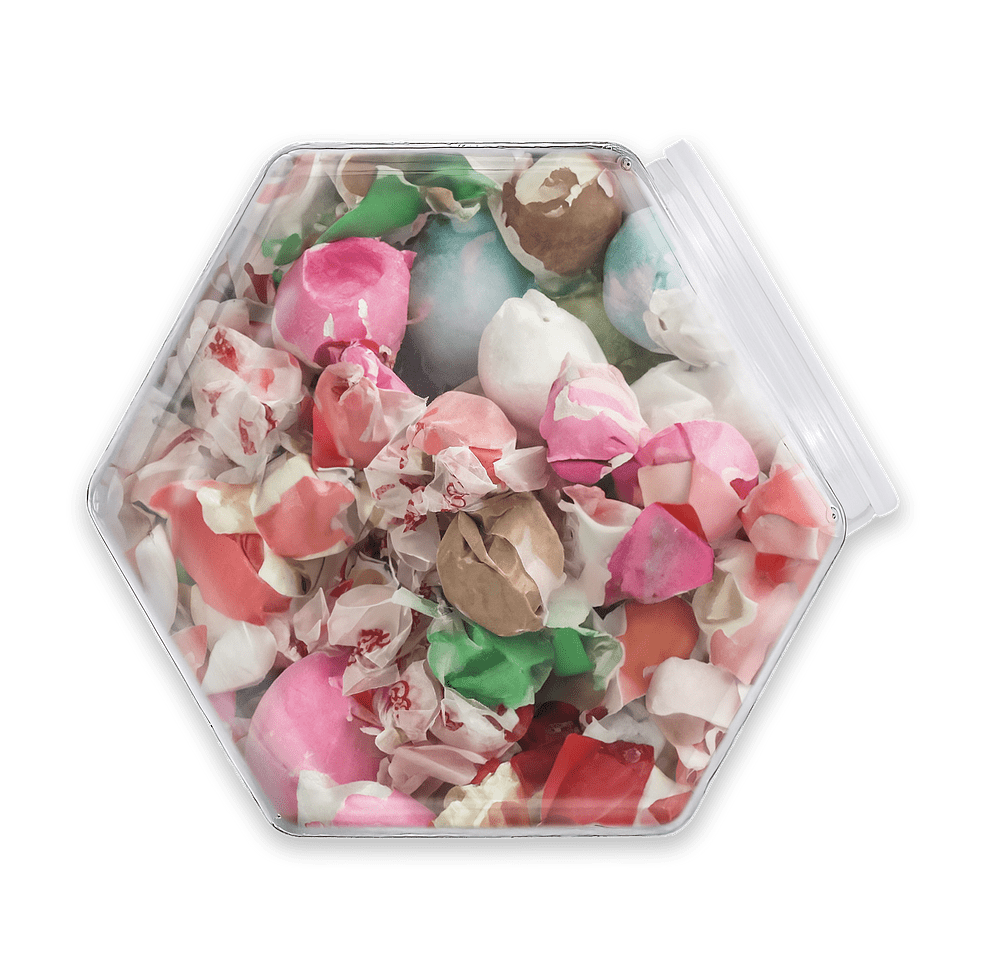 Penny Candy Jar with Individually Wrapped Salt Water Taffy (Tub of 30)-default
