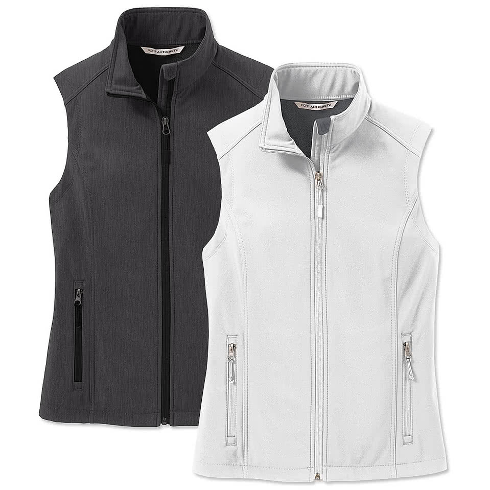 Port Authority Women's Core Fleece Lined Soft Shell Vest - Printed