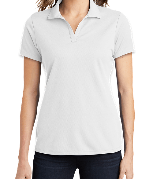 Sport-Tek Women's RacerMesh Performance Polo - Printed in White