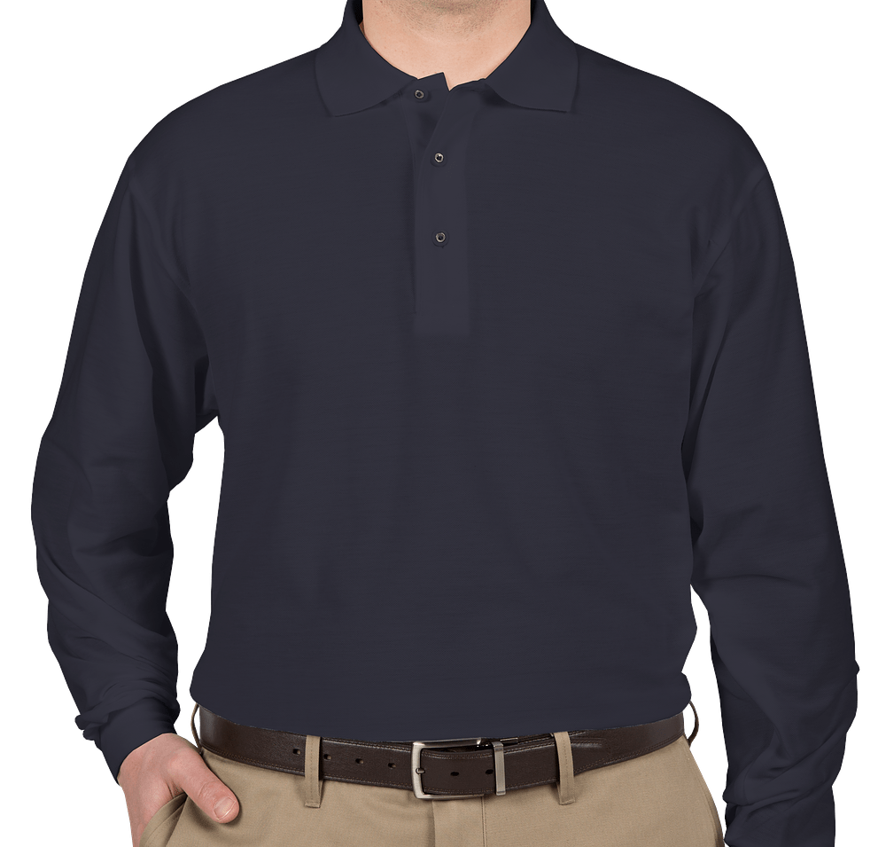 Port Authority Tall Silk Touch Long Sleeve Polo - Embroidered-default