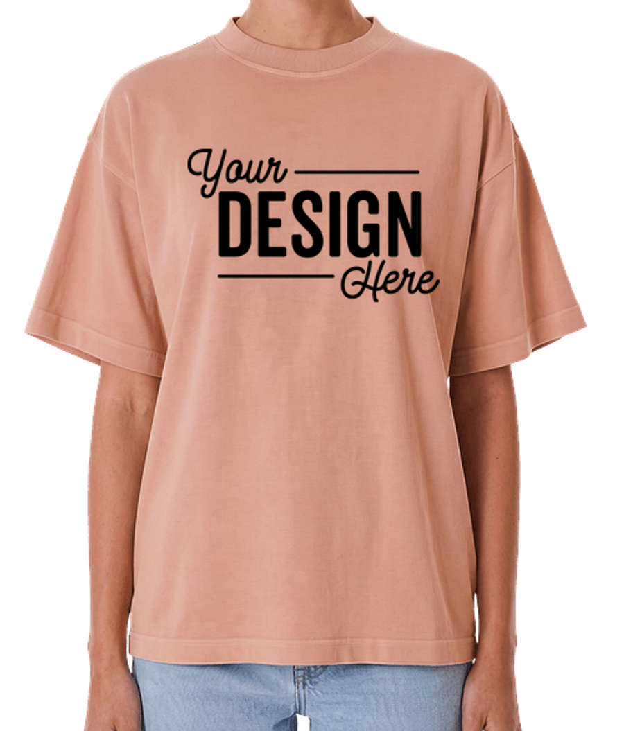 Zuni Pigment Dyed Heavyweight T-shirt in Coral