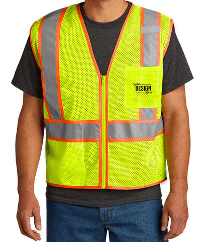 CornerStone Class 2 Two-Tone Mesh Safety Vest - Safety Yellow