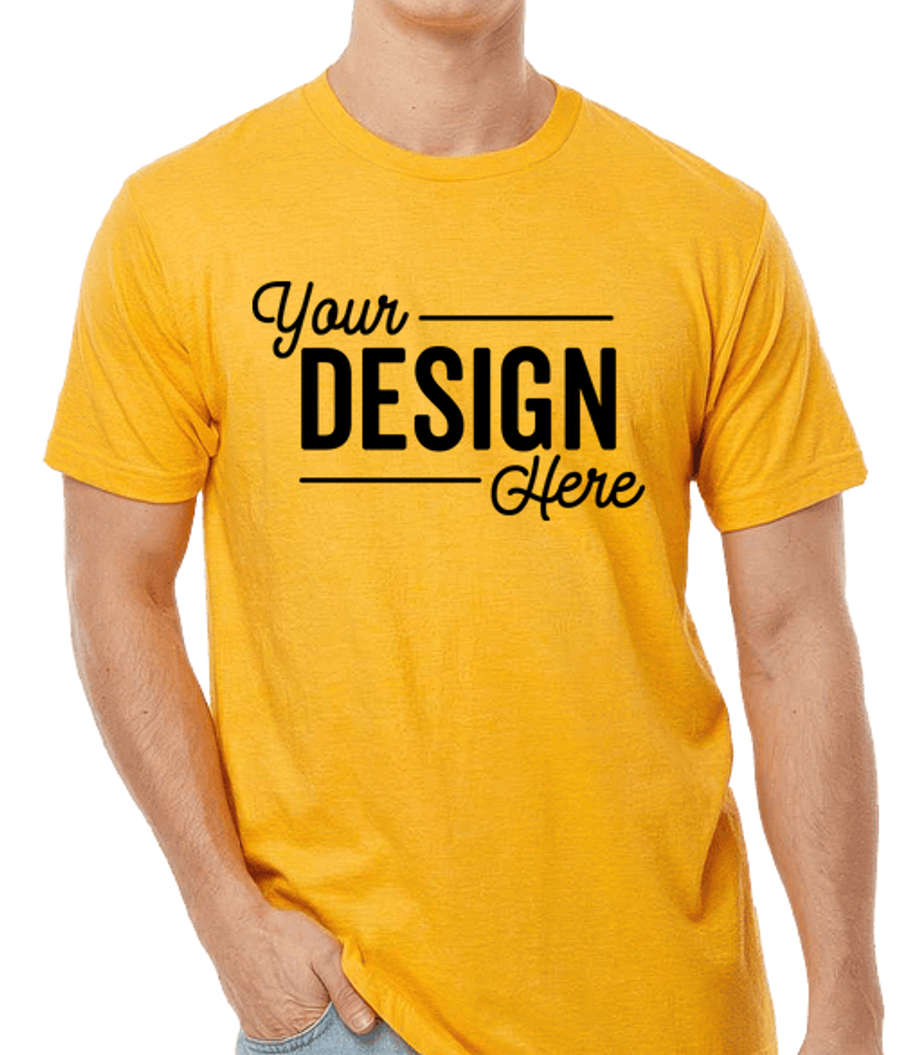 Tultex Fine Jersey Crewneck T-shirt in Heather Mellow Yellow