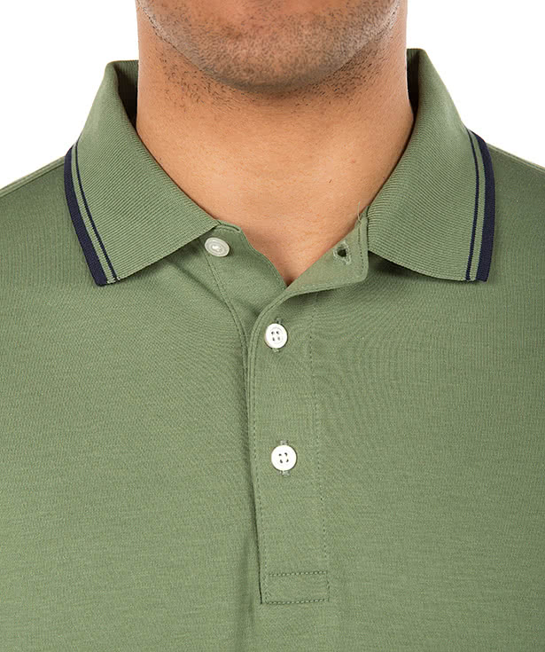 Canada - Devon & Jones Tipped Pima Interlock Polo