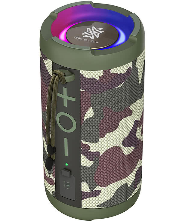 Laser Engraved Light-Up-Your-Logo Cordelia Wireless IPX7 Waterproof Speaker