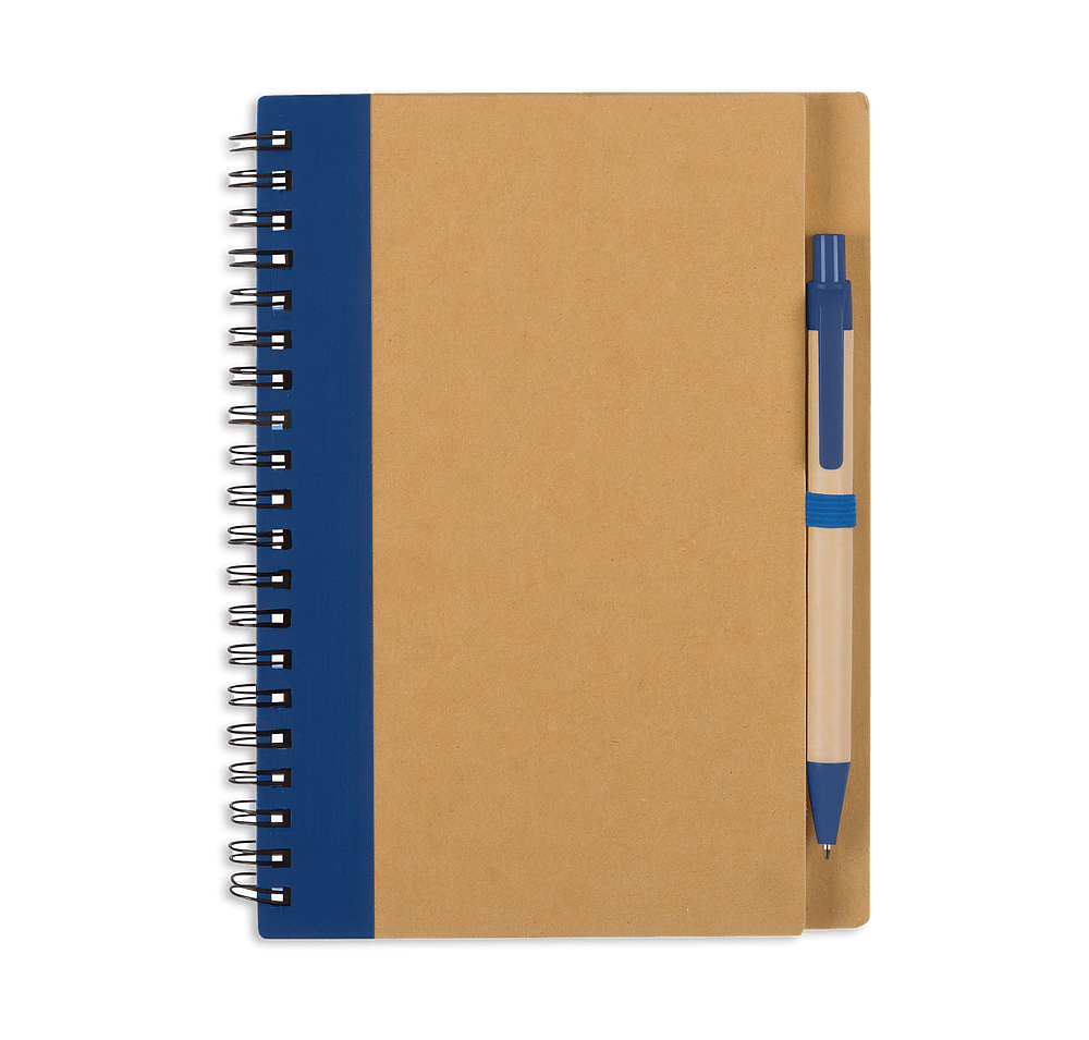 Eco-Inspired Hard Cover Spiral Notebook with Pen-default