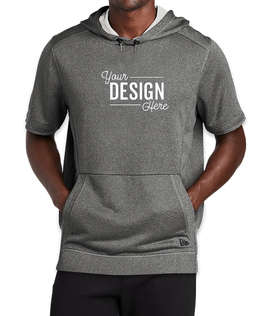 New Era Performance Terry Short Sleeve Hoodie - Color: Graphite Heather