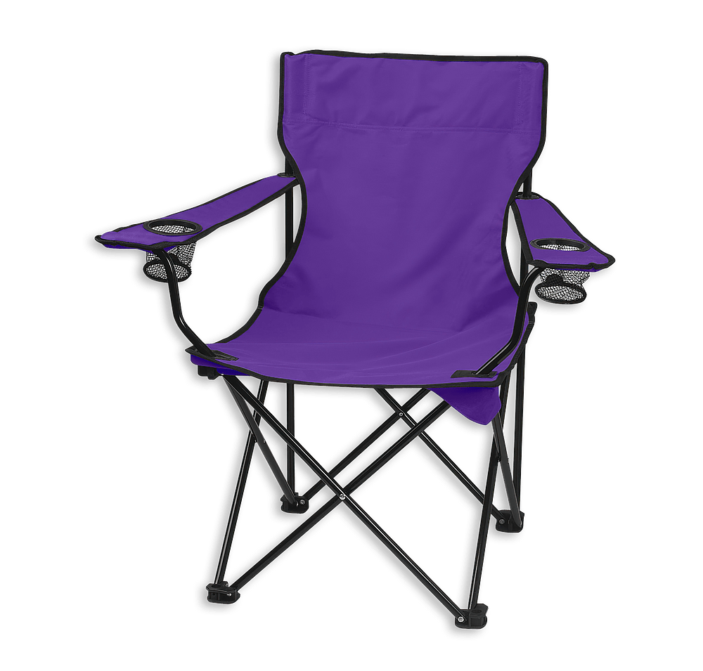 Dual Cup Holder Folding Chair with Carrying Bag-default
