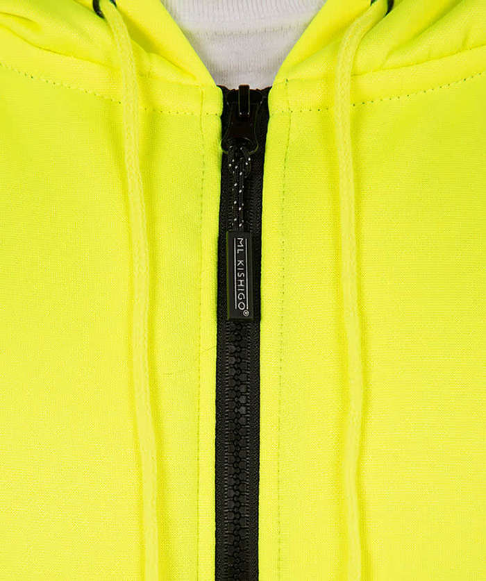 Kishigo Class 3 Hi-Vis Hooded Full Zip Sweatshirt