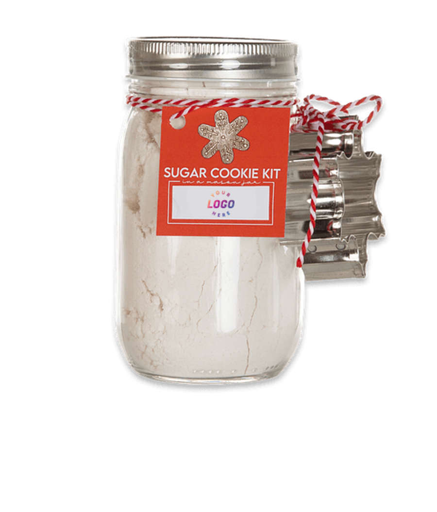 Full Color 16 oz. Mason Jar Cookie Kit in Sugar Cookie Mix